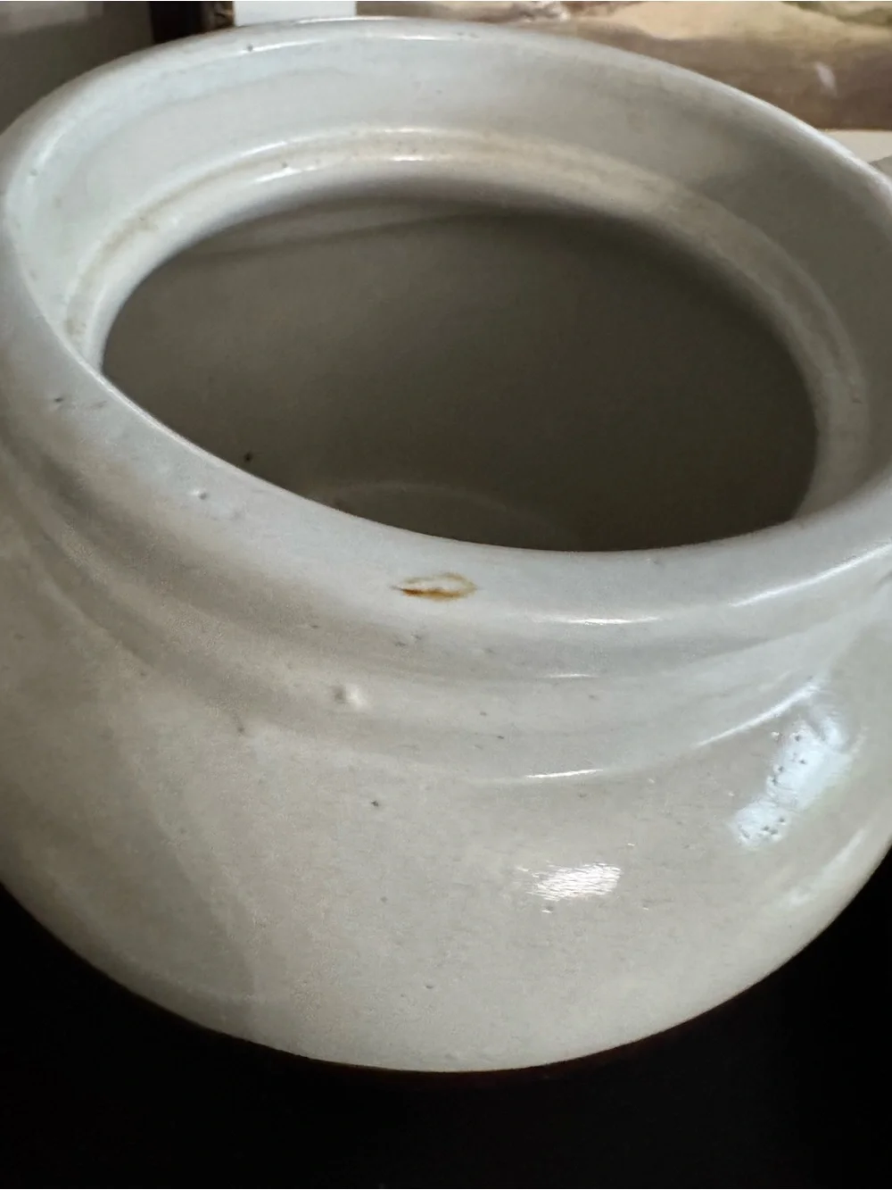 Two Tone Stoneware Crock